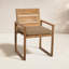 Venice Teak Patio Dining Armchair with Cushion-2076089621