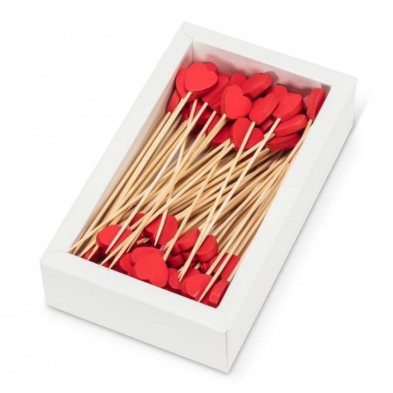 Choix de cocktail en forme de cœur rouge 100 pièces