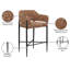 Tabouret de comptoir en tissu Sylas-1433604253