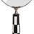 Magnifying Glass Sculpture With Geometric Pattern For Home Decor -  Decorative Object For Office, Shelf, Or Living Room Decoration - 9", Black & White-2050818981