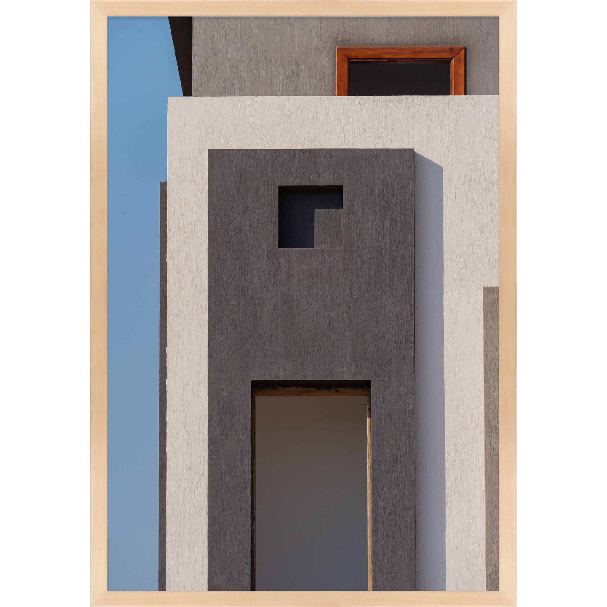 Blocks by Svetlana Smirnova - Framed Wall Art, Maple, 30" H x 21" W