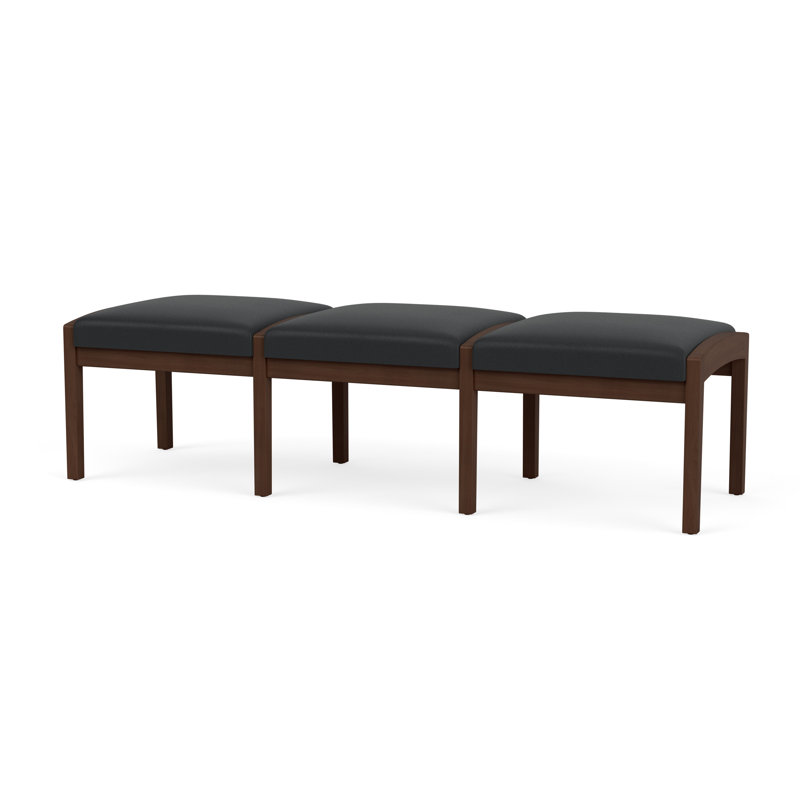 Banc en bois 3 places Lenox, Noyer Riftwood, Modena graphite