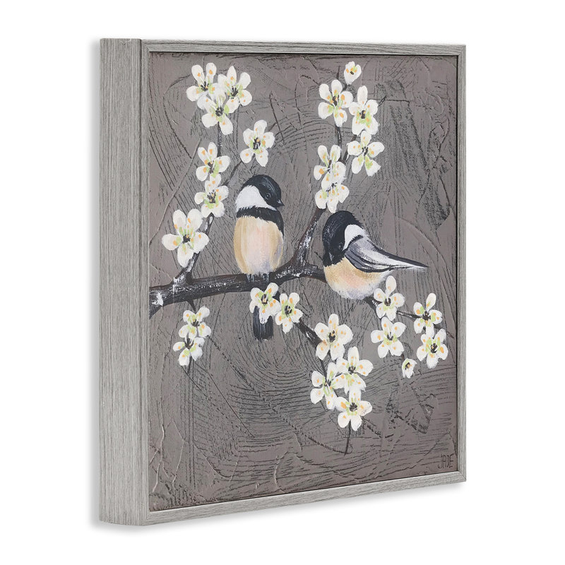 Paire d'oiseaux sur une branche, estampe numérique par Jade Reynolds, Estampe numérique Farmhouse, H 24 po x l 24 po