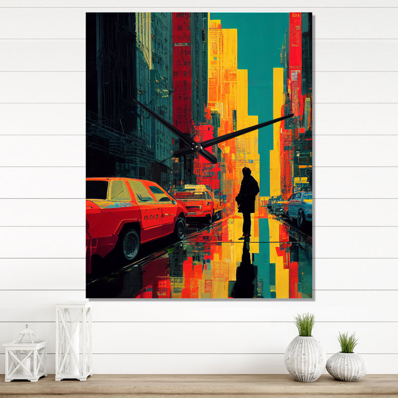 Jereld - City New York Wall Clock, Très petit