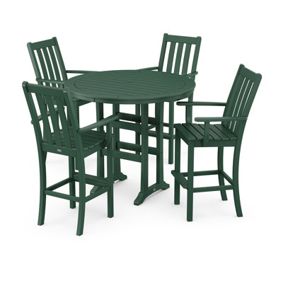 Vineyard 5-Piece Round Bar Set by POLYWOOD