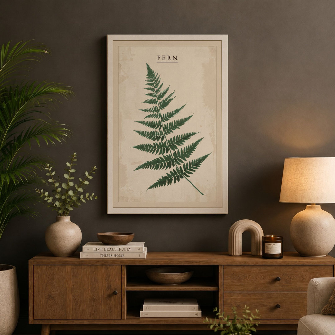 Fern Frond Botanical - Wrapped Canvas