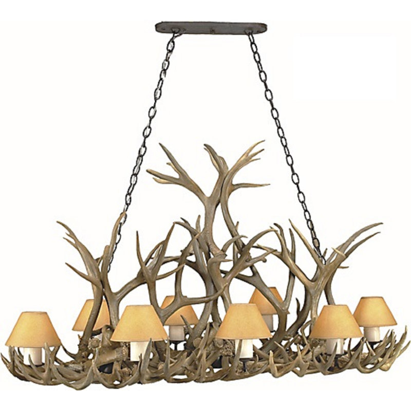 Lustree 8 lumières façon bougie antler Riddell