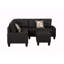 Canapé modulaire 6 pièces, noir-1385707779