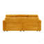 80" Corduroy Sofa With Hidden Reclining, Space Saving Design, Armrests, Cup Holders And Removable Footstool
