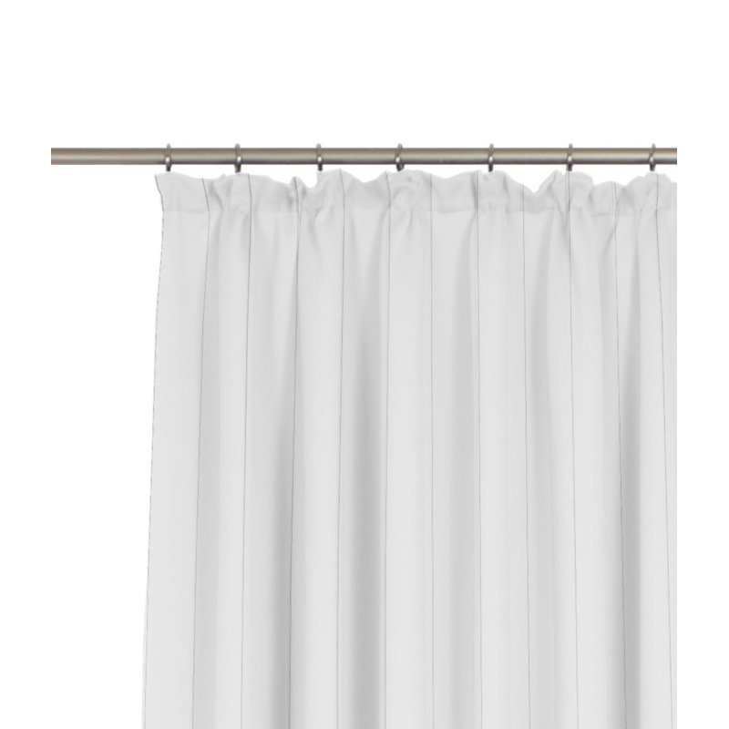 Merlee Semi Sheer Single Curtain Panel, Silver/Beige, 120cm H x 450cm W