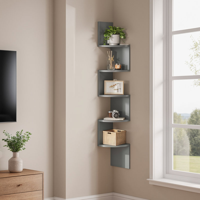 Lundquist Ladder Bookcase, Gray