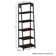 Arjet 5-Tier Ladder Bookshelf - Freestanding Wooden Bookcase Frame with Leaning Look - Shelves