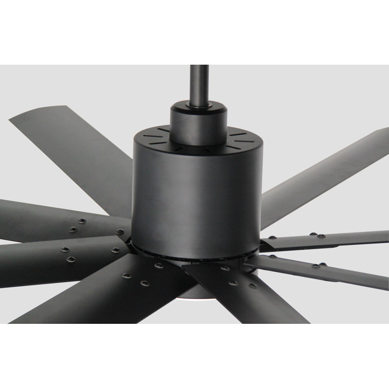 Ventilateur de plafond noir mat intérieur / extérieur 68 po avec lumière DEL et télécommande Octane