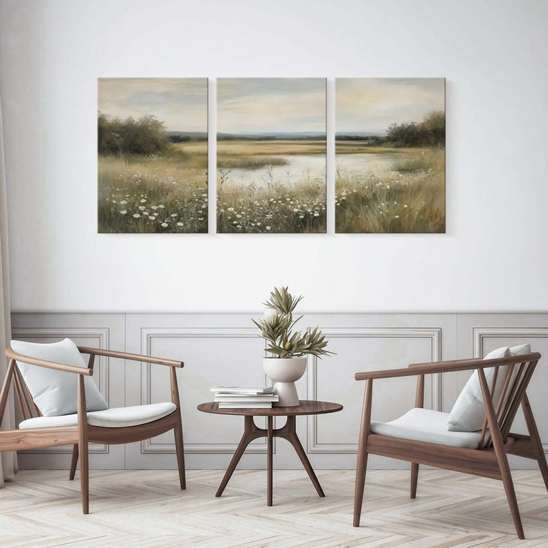 3 Piece Wrapped Canvas Print, 40" H x 60" W