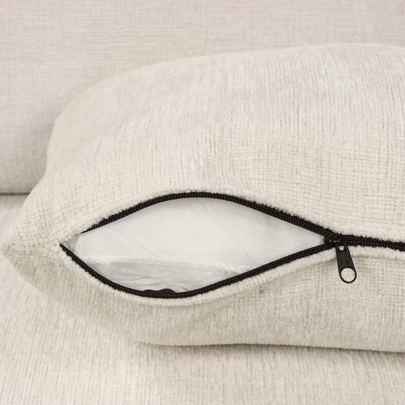Canapé-lit modulaire convertible en L 84,7 po, Beige