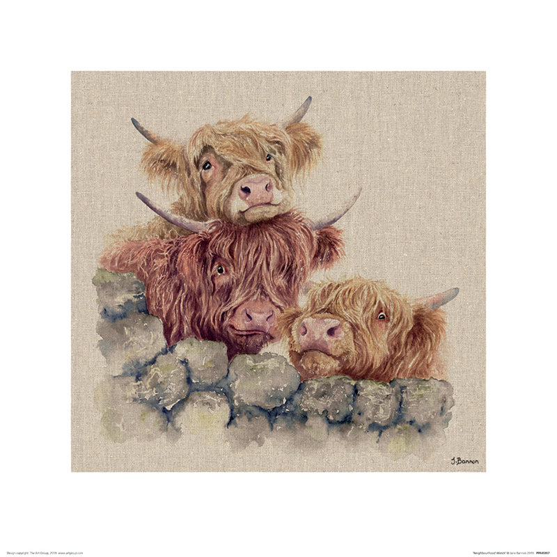 Neighbourhood Watch by Jane Bannon - No Frame Painting, 60 cm H x 60 cm W
