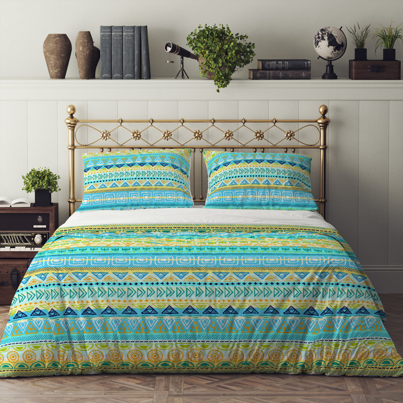 Striped Duvet Cover, King Duvet Cover + 2 King Shams