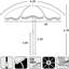 Parasol de terrasse 6,5 pi Boho