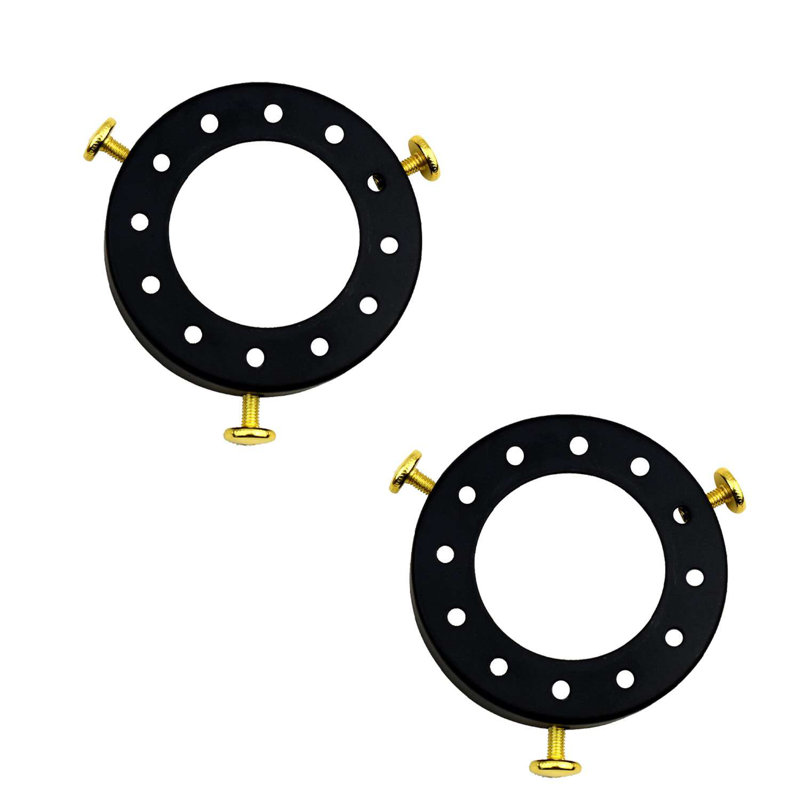 Speranza Socket Lampshade Holder Top Collar Ring Adapter Lamp Base Solid Metal Separate Lighting Kit, Black