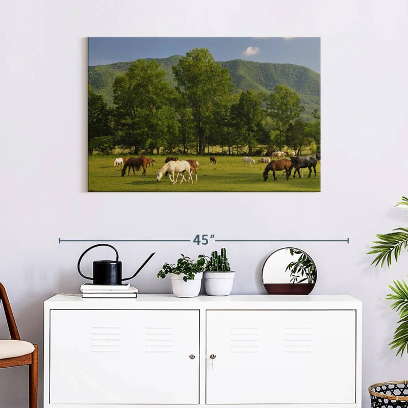 Brampt Cades Cove Horses, 24" H x 36" W