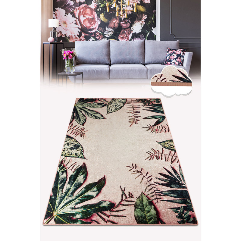 Antibacterial Machine Washable Carpet, 31.5 x 47.2 Inches | 100% Polyester, 0.4 in Pile Height, Non-Slip Felt Dot Underside | Durable, Easy Care, Perfect for Living Room, Bedroom & Playroom | 700 g/m²