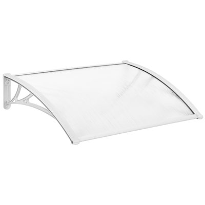 Yaheetech 100cm W x 76cm D Plastic Cover Retractable Window Awning