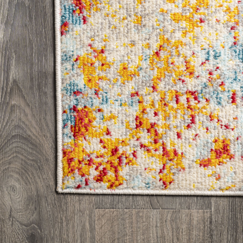 Tapis orange / multicolore Sunset Sunset, Rectangle 7 pi 9 po x 10 pi