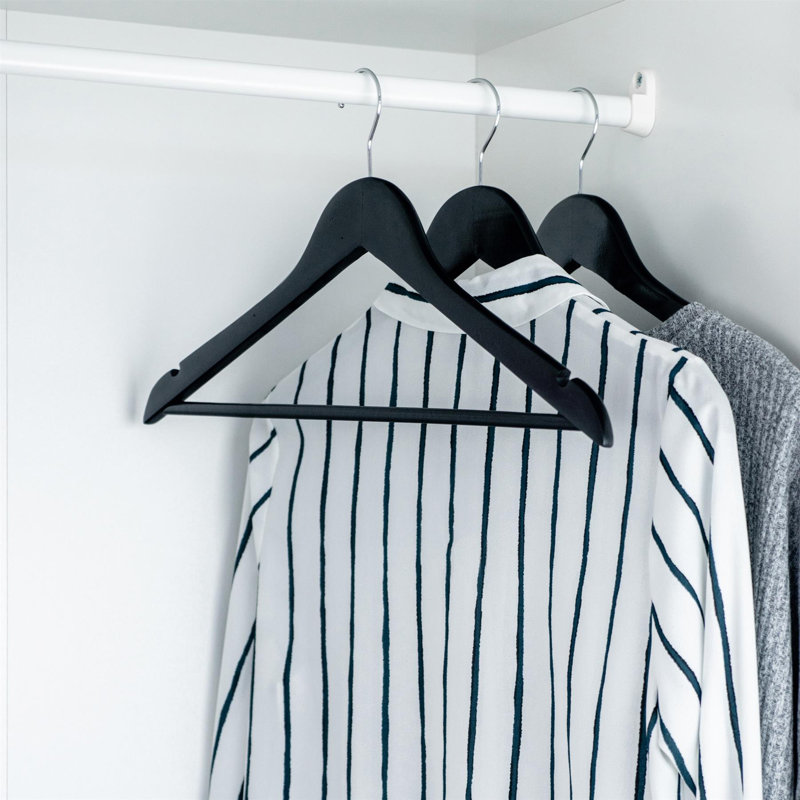 Wooden Clothes Hanger, Black