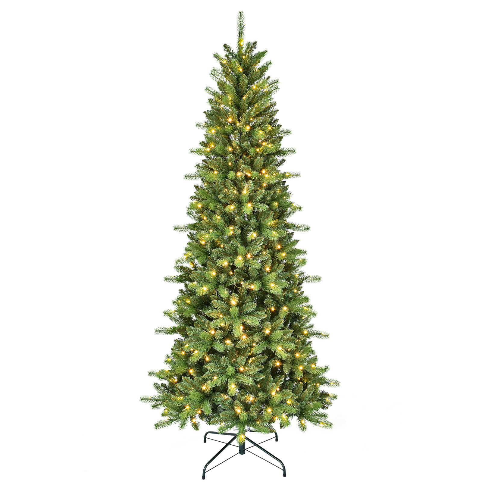 Slim Pre-Lit Spruce Christmas Tree, 4'