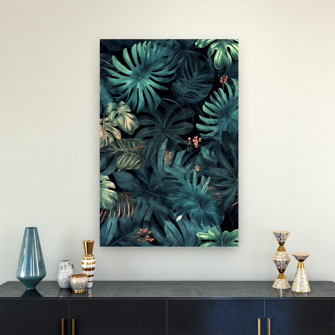 Lush Tropical Foliage Vibrant Abstract Forest Nature Wall Art Print