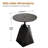 Round Glass End Table with Metal Base
