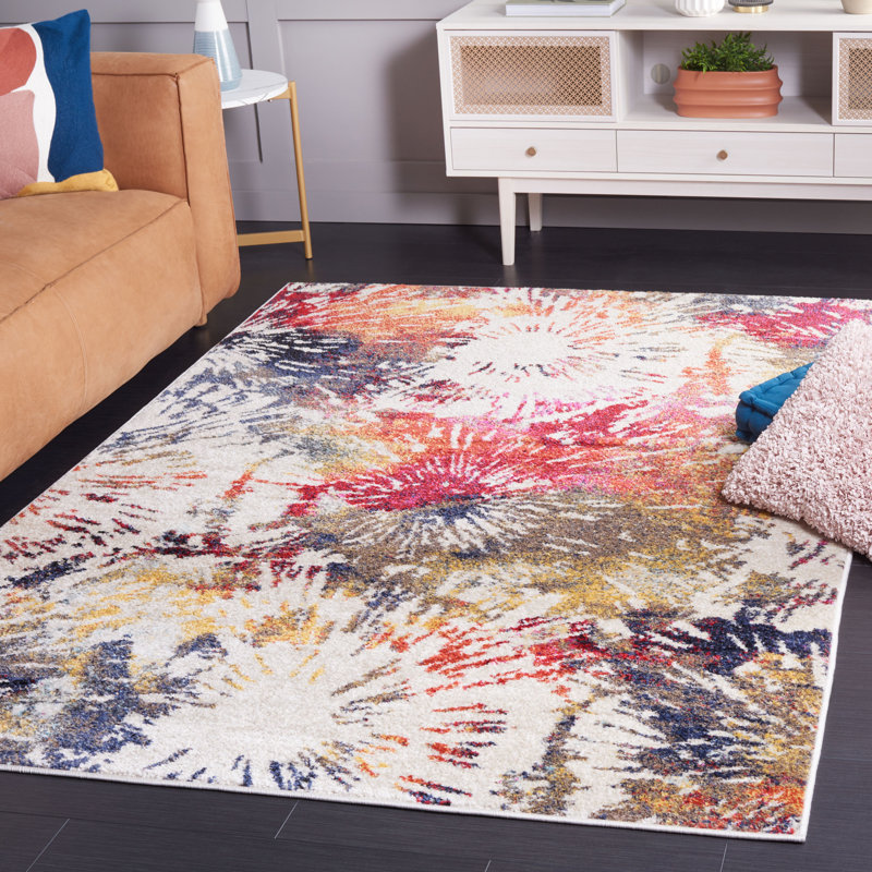 Tapis abstrait Dominck Performance, Rectangle 5 pi 1 po x 7 pi 6 po