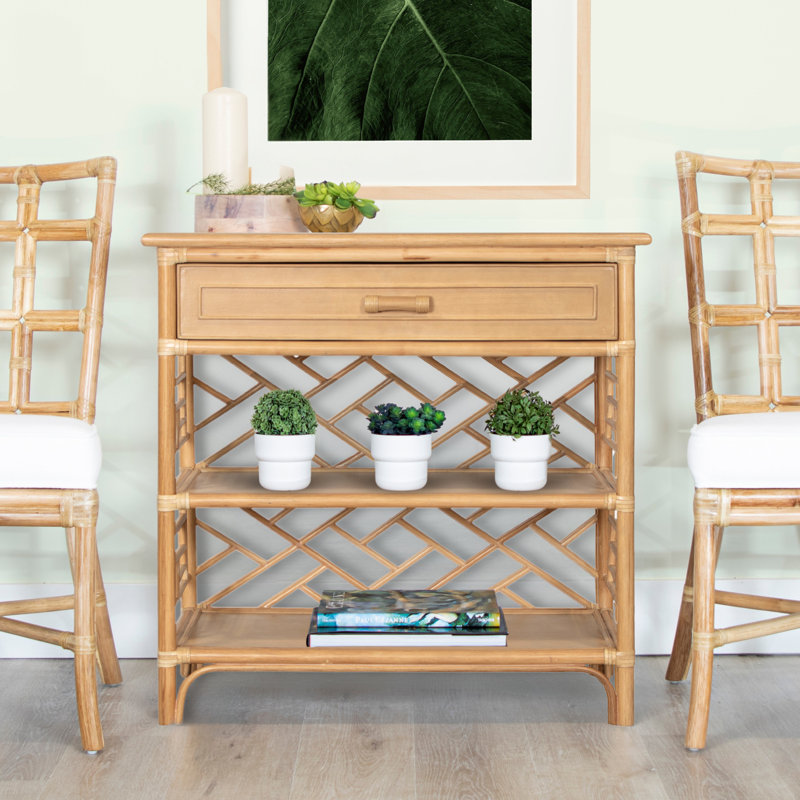 Chippendale End Table, Natural