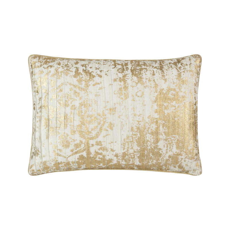 Coussin décoratif Cloud9 Design Ella ivoire et lin doré - Coussin décoratif pour canapé, lit Sièges de salon