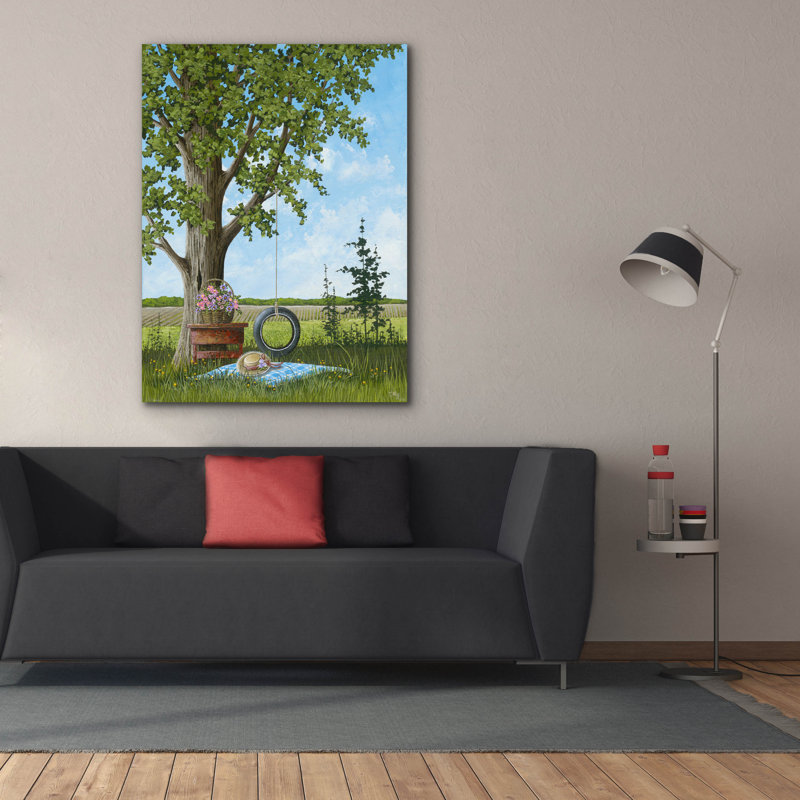 Toile épique «Picnic Under The Tree» par Tanya Nyp, graffiti épique, 40 po x 54 po, H 54 po x l 40 po