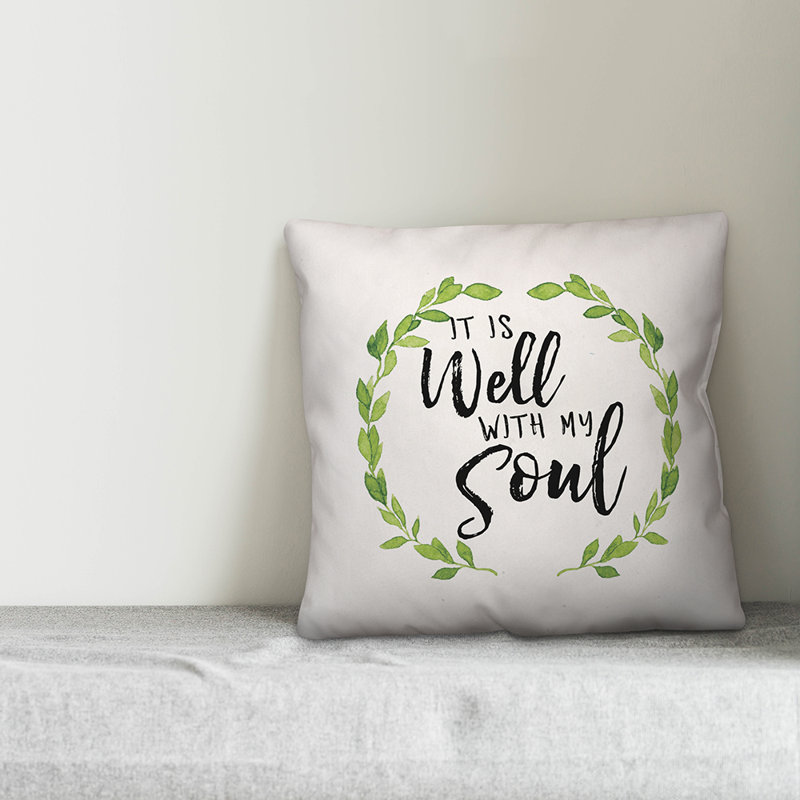  Coussin It It Well with My Soul, 20 po X 20 po