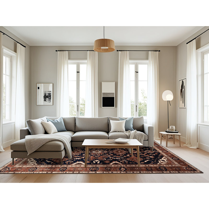 Tapis brun lavable à la machine, Rectangle 8 pi x 10 pi