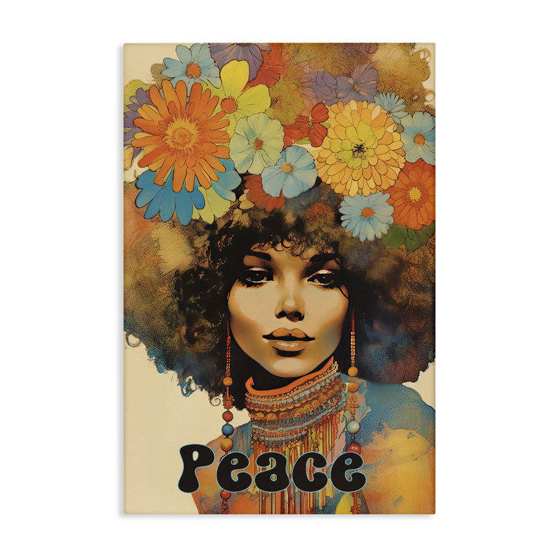 «Peace Groovy Afro Girl», par Sasha