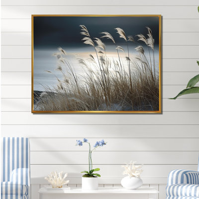Plage, paysage d'hiver - art sur toile océan