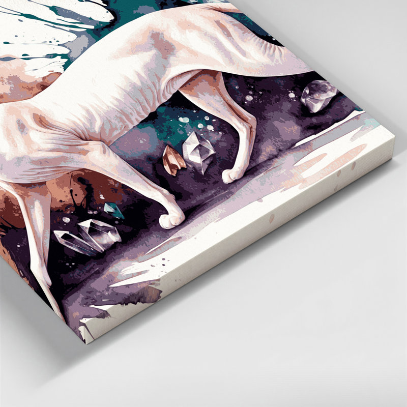 Cats Dwelf, art mural sur toile gris, H 11 po x l 14 po