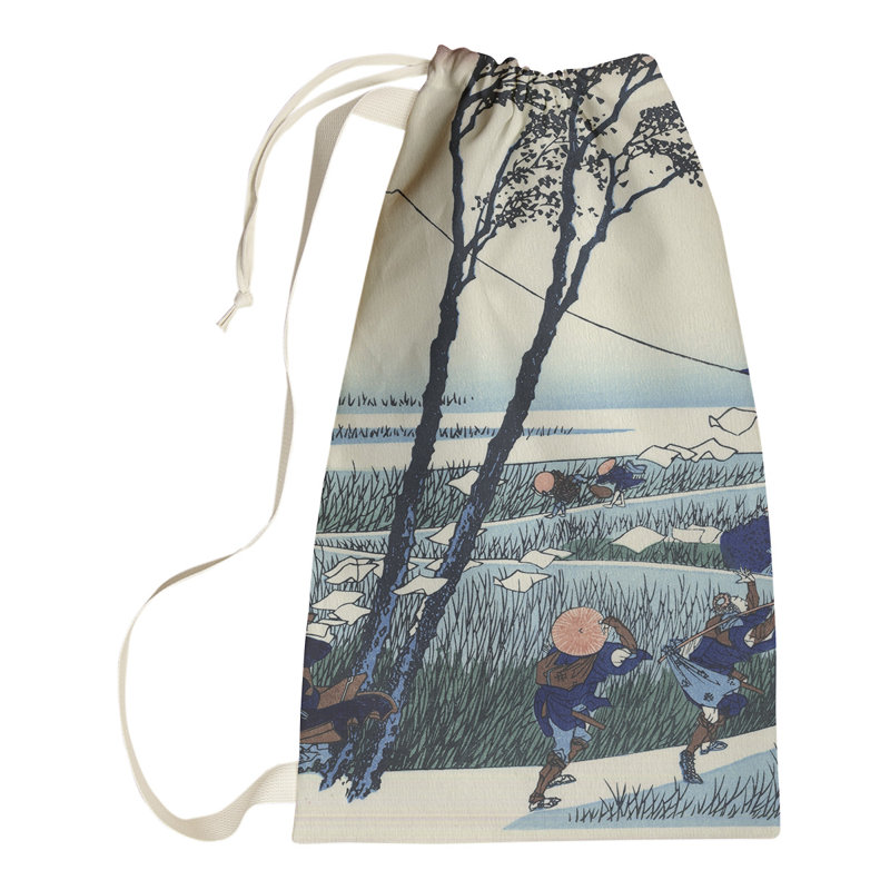 Hague Fabric Laundry Bag with Handles, Small ( 64" H x 20" W x 1.5" D), Blue
