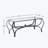 Table basse 3 pièces en verre trempé