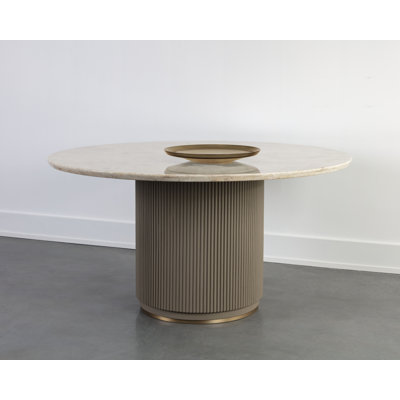 CATALDI DINING TABLE - 59" - Taupe