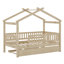 Lit en bois avec couchette-1076371908