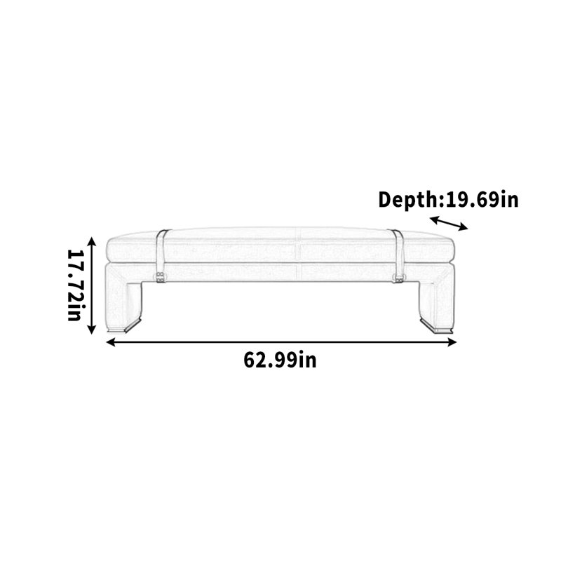 Geraldton, 17.72" H x 62.99" W x 19.69" D