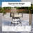 23.5" W Metal Patio Bar Stool with Cushion