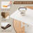 59'' White Folding Table With Drop Leaves For Small Space, Rectangular Wooden Extendable Dining Table With Wheels And Storage-1757865091