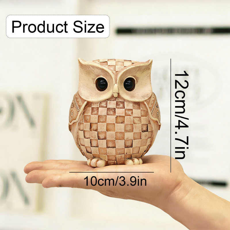 1PC Owl Statue, Figurine for Home Decor Accents Adorable Owl for Shelf Bookshelf Bedroom Living Room Office Table Desk Modern Decorations, Animal Sculpture for Birds Lovers