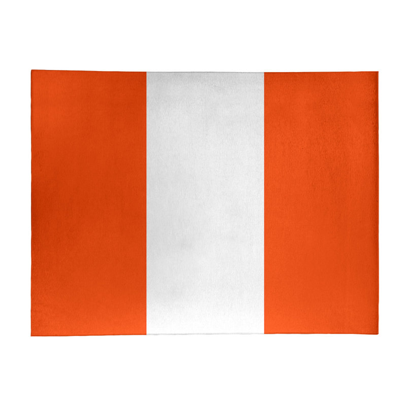 Tapis à rayures orange national hockey, Rectangle 9 pi x 12 pi