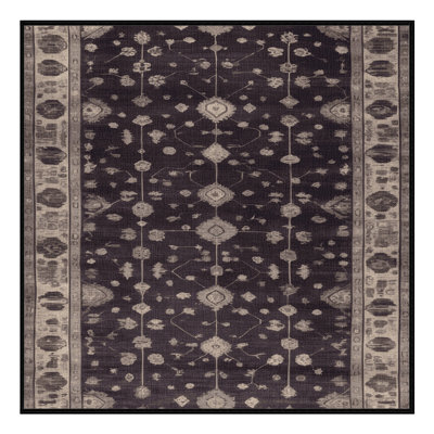 Machine Washable Overdyed Black Area Rug